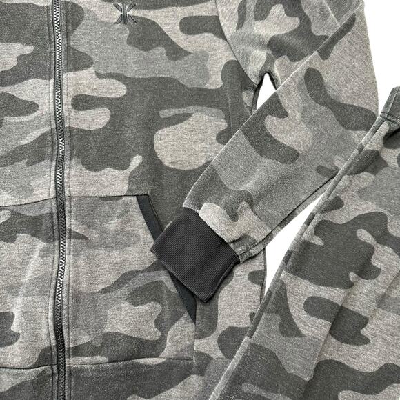 ONEPIECE Gray Camouflage One Piece Full Zip Hooded Jumpsuit Unisex Size Small - Picture 3 of 8
